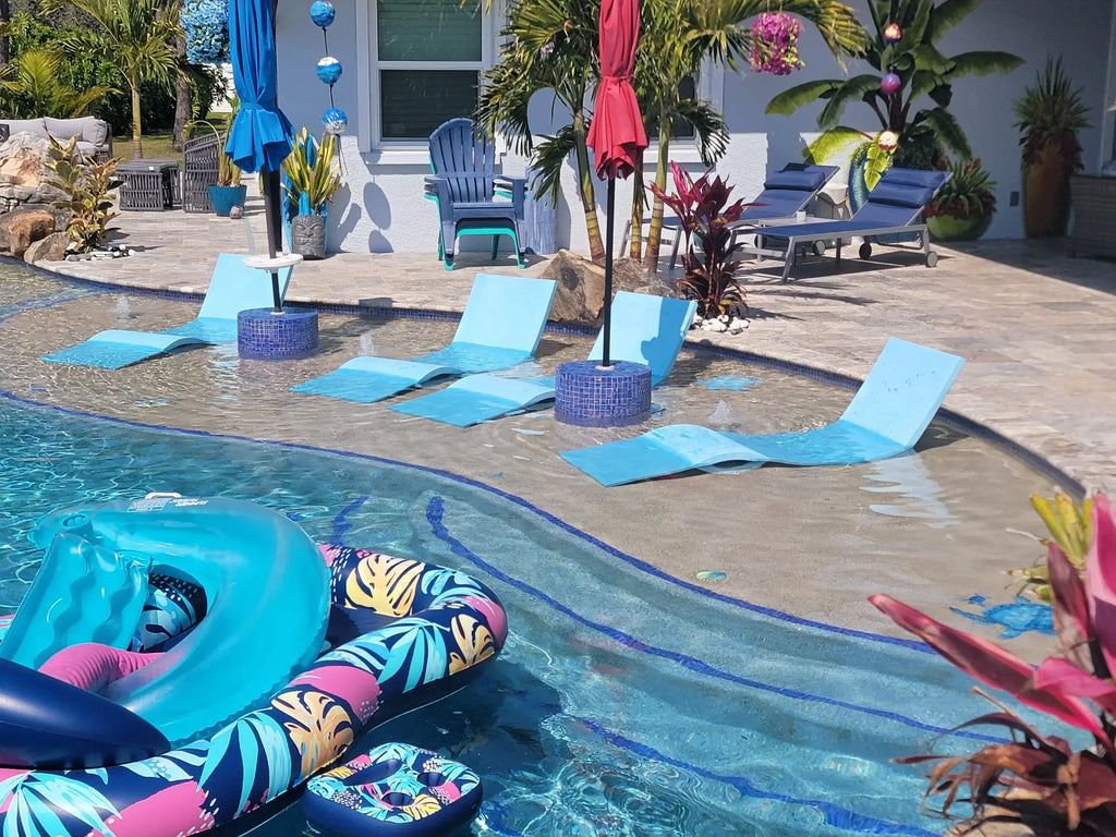 Bahamas Blue Sun Shelf Lounger image 0