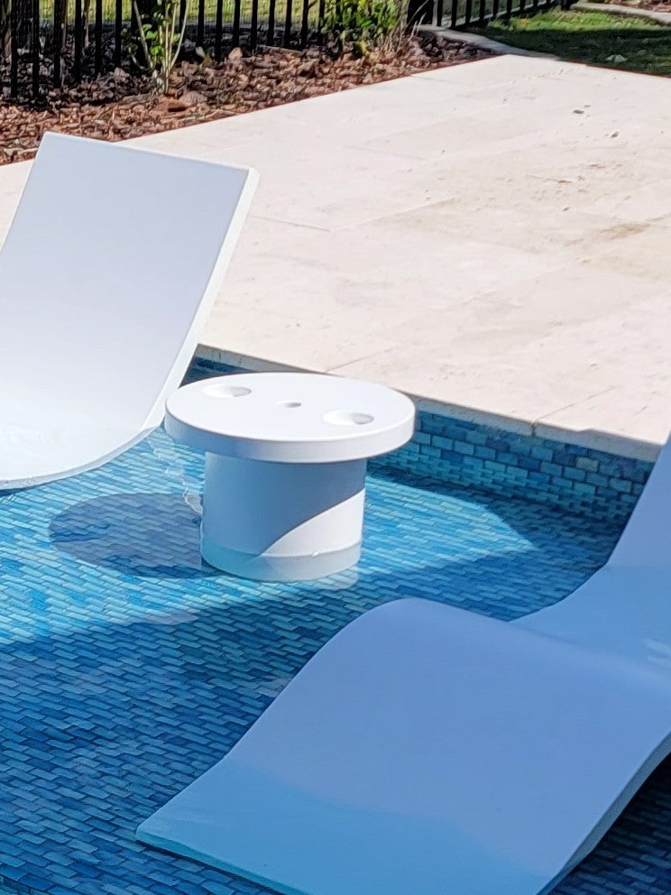 Side Table w/ Cup Holders & Umbrella Holder image 2