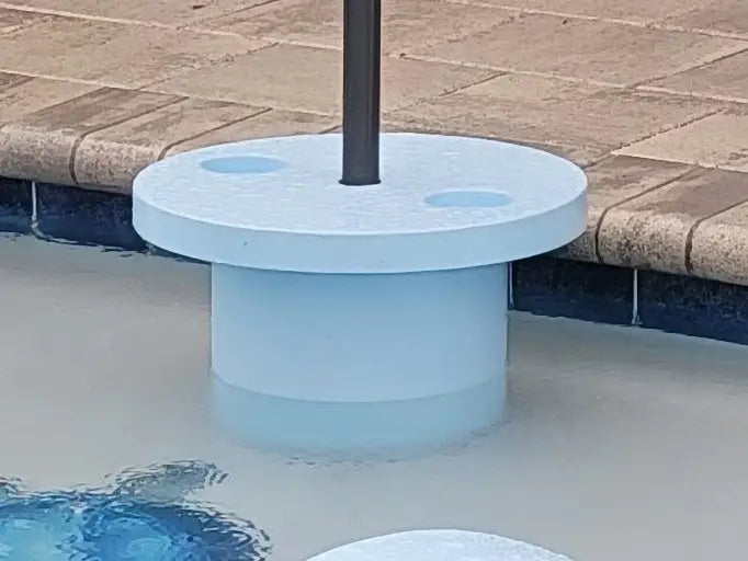 Side Table w/ Cup Holders & Umbrella Holder image 0