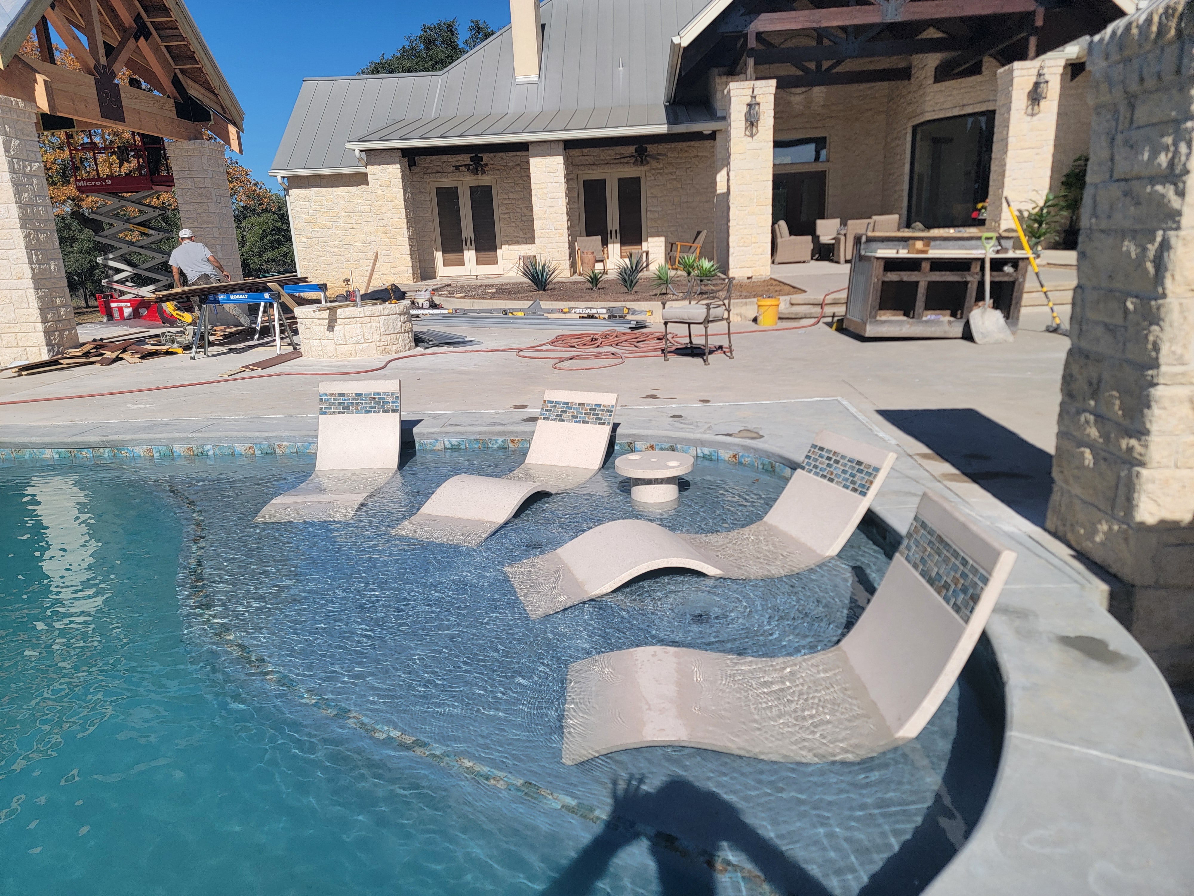 Shelf Lounger Chair - Upright Pool Lounger for Shallow Water | Shelf ...